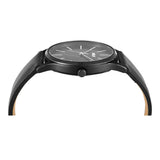 TW054HG04 Helix By Timex Black Round Analog Leather Watch Men