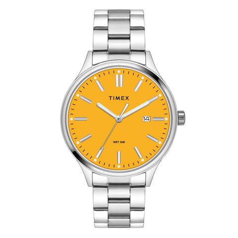 TWEG18428 Timex Men Yellow Round Dial Analog Watch