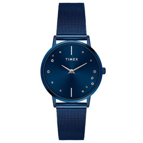 TWEL15620 TIMEX Women Blue Round Dial Analog Watch