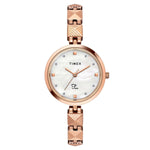 TWEL18309 TIMEX Fria Women Mother of Pearl White Round Dial Analog Watch