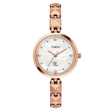 TWEL18309 TIMEX Fria Women Mother of Pearl White Round Dial Analog Watch