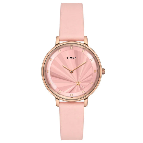 Timex Women Pink Round Dial Analog Watch - TWEL19100