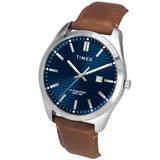 TWTG10408 Timex Men Analog Blue Round Brass Dial Watch