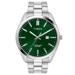 TWTG10409 Timex Men Analog Green Round Brass Dial Watch