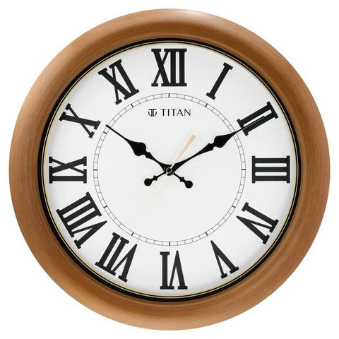 NSW0015PA01 Titan Classic White Wall Clock with Silent Sweep Technology