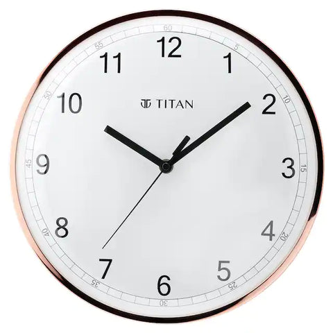 NCW0022MA01A Titan Metallic White Wall Clock
