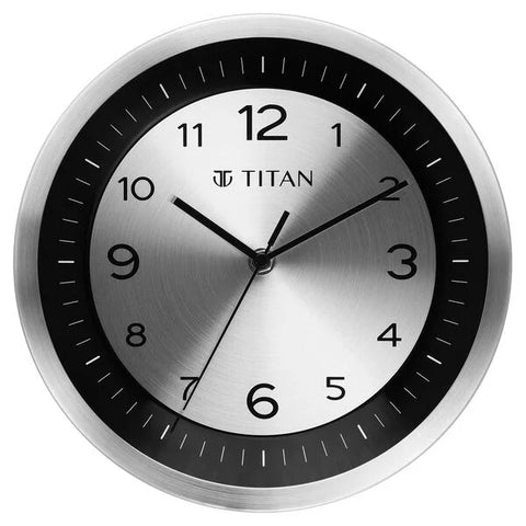 NSW0059MA01A Titan Metallic Wall Clock Silver Dial