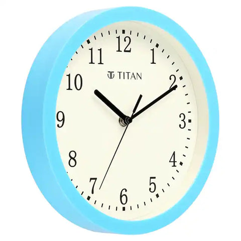 Buy Online Titan Metallic Wall Clock White Dial Silent Sweep Technology  with size 30 cm x 30 cm (Medium) - ncw0007ma03 | Titan