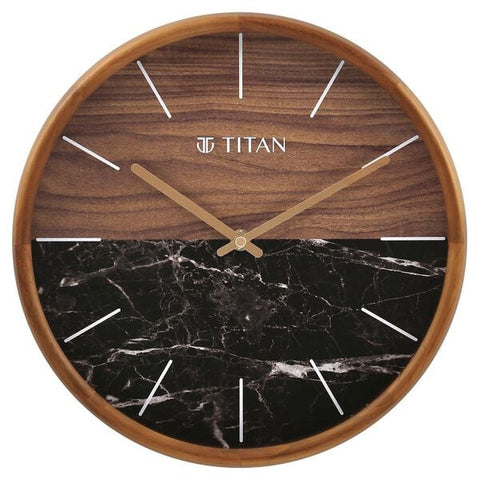 NSW0077WA02 Titan Wooden Clock with Wood & Stone Textures