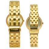 Timex Pairs Golden Dial Round Case Date Function Watch -TW00PR280