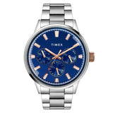 TWEG19909 Timex Fashion Men's Blue Dial Round Case Multifunction Function Watch