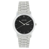 Sonata Analog with Day and Date Round Black Dial Silver Stainless Steel Strap Watch For Men- NK1013SM04 - Bharat Time Style