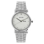 Sonata Analog with Day and Date Round White Dial Silver Stainless Steel Strap Watch For Men-NL1013SM06 - Bharat Time Style