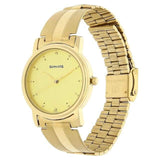 Sonata Analog Round Champagne Dial Golden Stainless Steel Strap Watch For Men-NM1013YM24 - Bharat Time Style