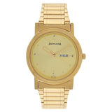 Sonata Analog Round Champagne Dial Golden Metal Strap Watch For Men-NL1141YM13 - Bharat Time Style