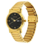 Sonata Analog Round Black Dial Golden Stainless Steel Strap Watch For Men-NM1141YM14 - Bharat Time Style