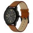 Titan Black Round Dial Leather Strap Multifunction Watches For Men NH1585NL01 - Bharat Time Style