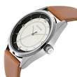 Workwear Watch with White Dial & Leather Strap - Bharat Time Style
