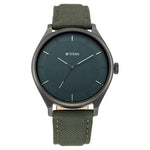 Workwear Watch with Green Dial & Fabric Strap - Bharat Time Style