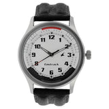 Fastrack Analog Silver Round Dial Leather Strap Watch for Guys-NG3001SL01/NJ3001SL01 - Bharat Time Style