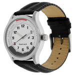 Fastrack Analog Silver Round Dial Leather Strap Watch for Guys-NG3001SL01/NJ3001SL01 - Bharat Time Style