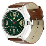 Fastrack Analog Green Round Dial Leather Strap Watch for Guys-3001SL11 - Bharat Time Style