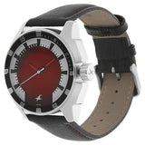 Fastrack Red Round Dial Leather Strap Analog Watches For Guys NG3089SL10C - Bharat Time Style