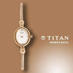 Titan analog White Dial Women's Watch NM197WM01/NN197WM01 - Bharat Time Style