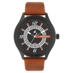 Fastrack Black Round Dial Leather Strap Analog With Date Watches For Guys 38050NL02 - Bharat Time Style