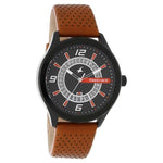 Fastrack Black Round Dial Leather Strap Analog With Date Watches For Guys 38050NL02 - Bharat Time Style