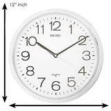 Seiko Wall Clock(QXA014SN,Silver,31.1 CMX31.1 CMX3.9 cm - Bharat Time Style