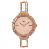 Timex Analog Rose Gold Dial Women's Watch-TWEL13501 - Bharat Time Style