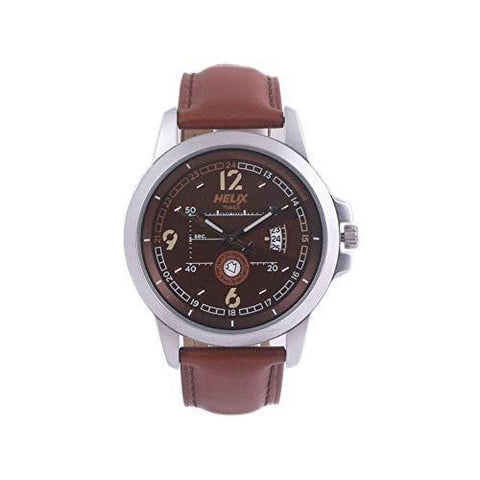 Helix Analog Brown Dial Men's Watch-TW023HG11 - Bharat Time Style
