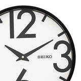 Seiko White Dial Black Round Wall Clock - QXC239KN - Bharat Time Style