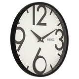 Seiko White Dial Black Round Wall Clock - QXC239KN - Bharat Time Style