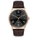 TIMEX Analogue Black Dial Men's Watch (Black Dial Brown Colored Strap) - TW000R433 - Bharat Time Style