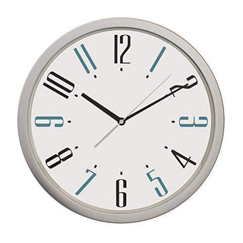 Seiko Silver Stylish Plastic Analog Wall Clock (14inch x 14inch) QXA729ST - Bharat Time Style