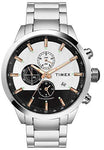 Timex E-Class Surgical Steel Engage Chronograph Analog Black Dial Men's Watch-TWEG19400 - Bharat Time Style