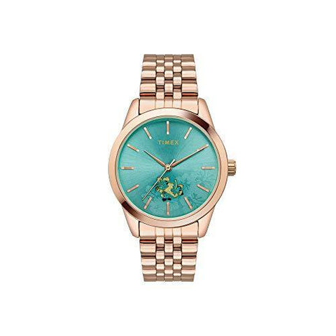 Timex Floral Fashion with Skeletal Cut-Out in Dial Analog Blue Women's Watch-TWEL13108 - Bharat Time Style