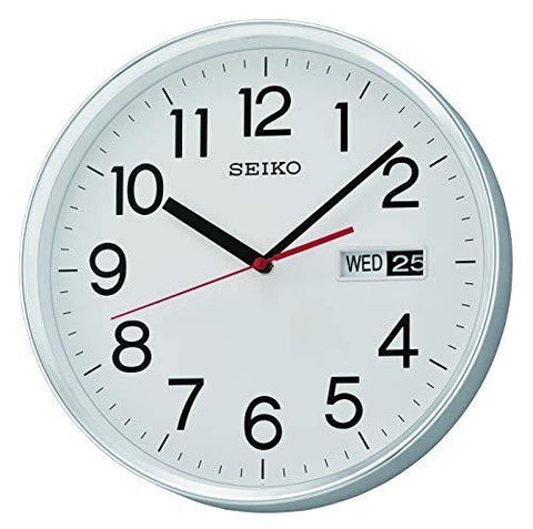 Seiko Plastic Wall Clock - QXF104SN (30.3 cm x 30.3 cm x 3.9 cm, White) - Bharat Time Style