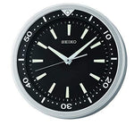 Seiko Plastic Wall Clock (35 cm x 35 cm x 5.4 cm, Black) - Bharat Time Style