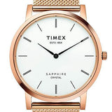 Timex Slim Sapphire Crystal Analog Silver Dial Men's Watch-TWEG17412 - Bharat Time Style