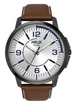 Helix Analog Silver Dial Men's Watch - TW027HG14 - Bharat Time Style