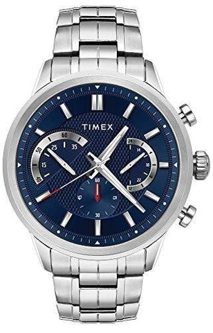 Timex E-Class Surgical Steel Enigma Chronograph Analog Blue Dial Men's Watch-TWEG18600 - Bharat Time Style