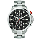 Timex E-Class Surgical Steel Charge Chronograph Analog Black Dial Men's Watch-TWEG19300 - Bharat Time Style