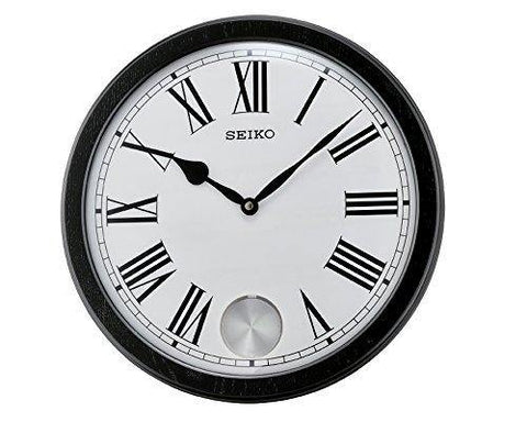 Seiko Wall Clock (35.6 cm x 35.6 cm x 6.1 cm, Black) - QXC233KN - Bharat Time Style