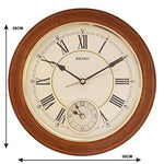 Seiko Wall Clock (30.2 cm x 30.2 cm x 4.5 cm, Brown) - QXA494B - Bharat Time Style