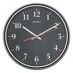 Seiko Black Dial Black Round Wall Clock - Bharat Time Style