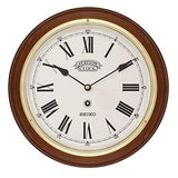 Seiko Wall Clock (28.2 cm x 28.2 cm x 4.4 cm, Brown, QXA144BN) - Bharat Time Style