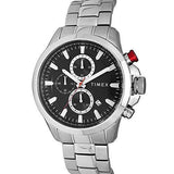 Timex E-Class Surgical Steel Charge Chronograph Analog Black Dial Men's Watch-TWEG19300 - Bharat Time Style